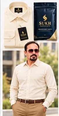 Cream men's shirt